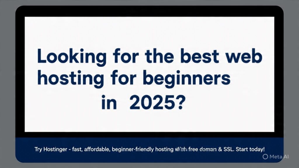 Looking for the best web hosting for beginners in 2025? Try Hostinger – fast, affordable, beginner-friendly hosting with free domain & SSL. Start today!